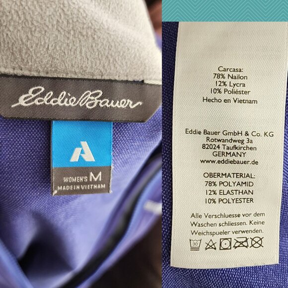 Eddie Bauer First Ascent Purple Full Zip Lightweight Jacket - Picture 4 of 4